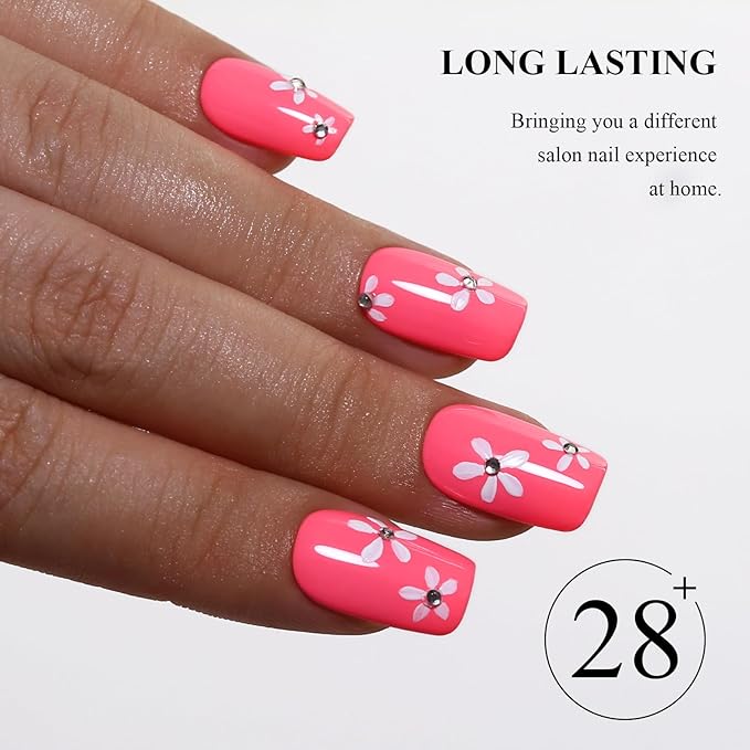 Imtiti Pink Gel Nail Polish, 1Pcs Pink Soak Off UV LED Gel Polish, Long Lasting, Nail Art Manicure Salon DIY at Home for Spring and Summer (0.34 Fl Oz-990)