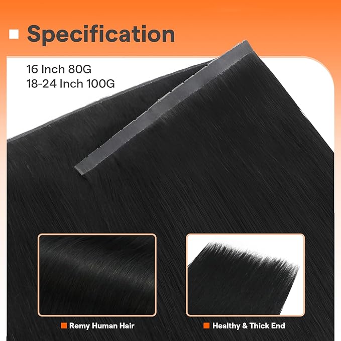 Full Shine Butterfly Genius Weft Hair Extensions Human Hair 20 Inch Invisible Weft Extensions Hand Tied Straight Human Hair Color Jet Black Double Sided Pu Hole Weft For Women 100G