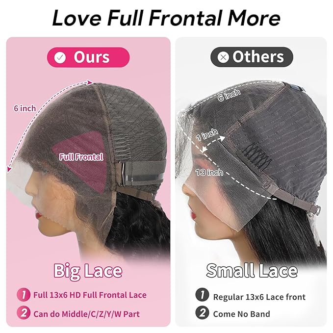 32 Inch Water Wave Lace Front Wigs Human Hair Pull Go 13x6 HD Transparent Lace Frontal Glueless human Hair Wigs 200% Drawstring Wigs With BabyHair Wet And Wave Human hair Wig For Black Women