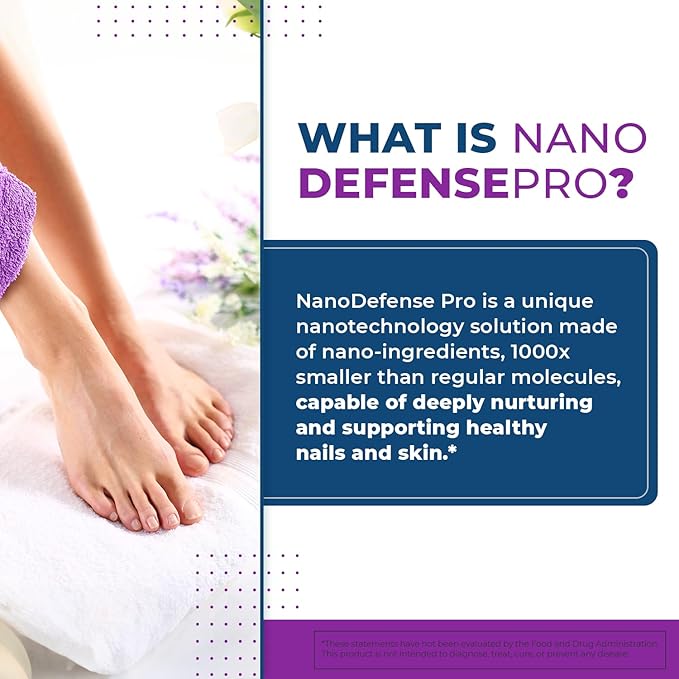 NanoDefense Pro - Original Formulated Toenail Treatment Drops, Extra Strength Nail Repair Solution for Toe Nails, Support healthy Skin & Nails -100% Natural - 6 Month Supply