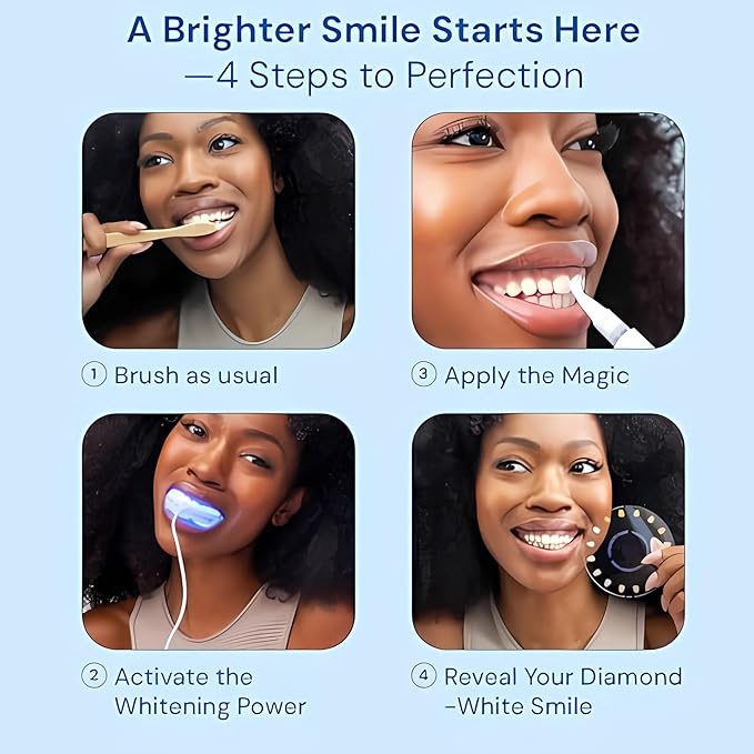 Snow Teeth Whitening Kit - Snow Teeth Whitening Serum and LED Mouthpiece Whitener, Formulated with Hydroxyapatite, Good for 2 Months - Wired Kit with 1 Wand