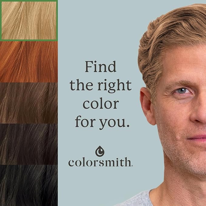 Hair & Beard Color for Blending Grays 2 pack - Light Ash Blonde - Ammonia-Free Complete Men’s At-home Beard & Hair Dye Kit, Professional-grade Demi-Permanent Hair Color (9.1)