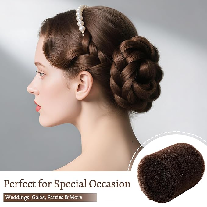 70 * 5"Updo Hair Hair Bumps, Volume Insert Kit Accessories with 20 Bobby Pins, 20 U-Shape Pins, 2 Duckbill Clips, 3 Hair Ties Ponytail Volumizer For Bun, Wedding, Party (Brown)