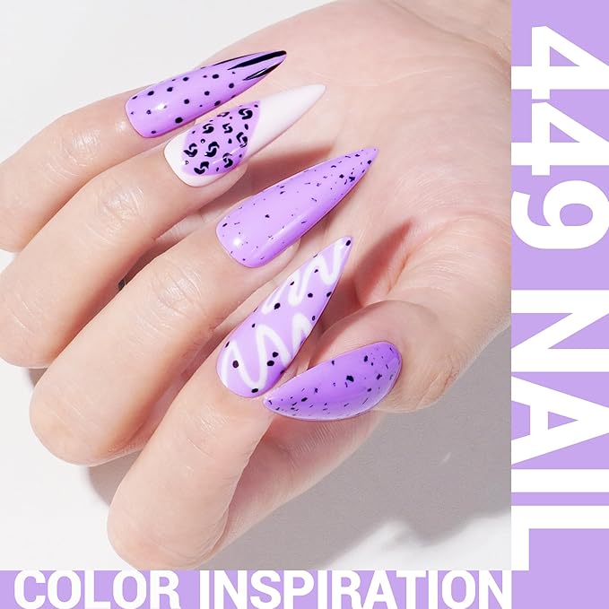 MelodySusie Thick Light Wisteria Purple Gel Nail Polish,0.5fl oz Soak Off UV LED Lavender Purple Gel Polish Gift for Women Nail Art Manicure Salon DIY Nail Design Decoration at Home-449-A1706
