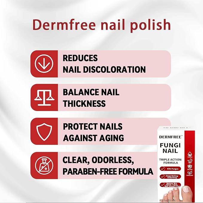 DERMFREE Fungi Nail Toenail Treatment,Gentle Formula, Effectively Improves Nails for a More Beautiful Appearance