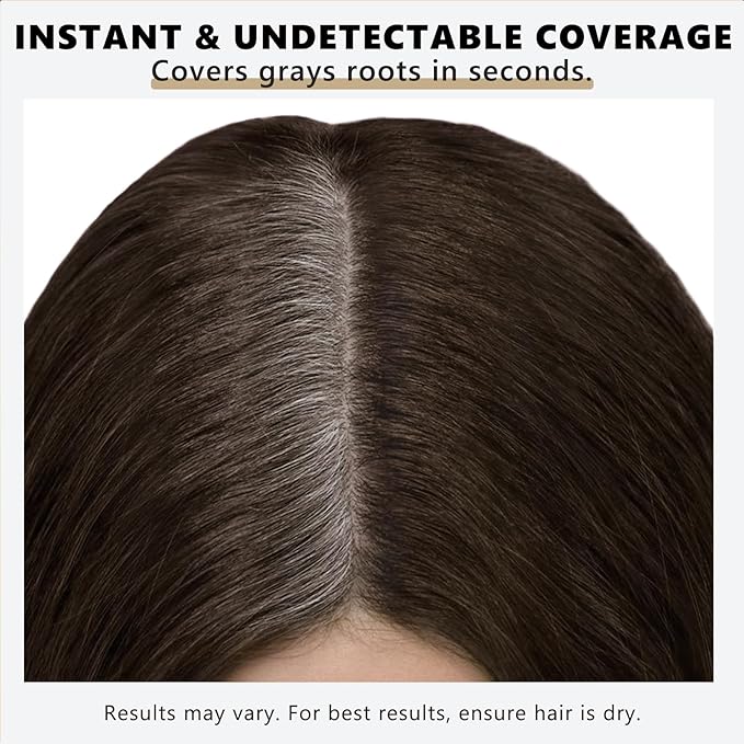 Root Touch Up Hair Color Powder, 3-Color Hairline Kit for Women & Men|Sweat Resistant&Nourishing, Instant Grey Coverage&Scalp Concealer, Natural Bald Spot Cover Up for Thinning Hair–Dark Brown