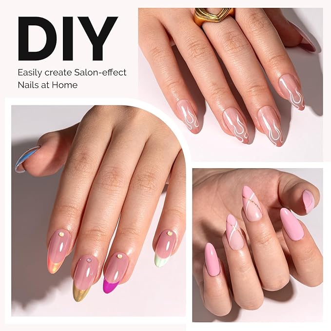 MelodySusie Medium Almond X Nail Tips - 300Pcs 15Sizes Clear Acrylic, Half Matte Full Cover Press on Nails for DIY Extension&Salon Use, Pre-Shaped for Long-Lasting Manicure