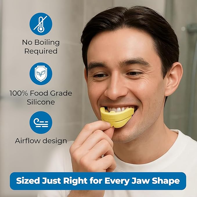 Reviv R2 Mouth Guard for Teeth Grinding & Clenching (Large) – Soft Silicone Night Guard, Pre-Formed Fit, Case Included – for Standard & Wide Jaws