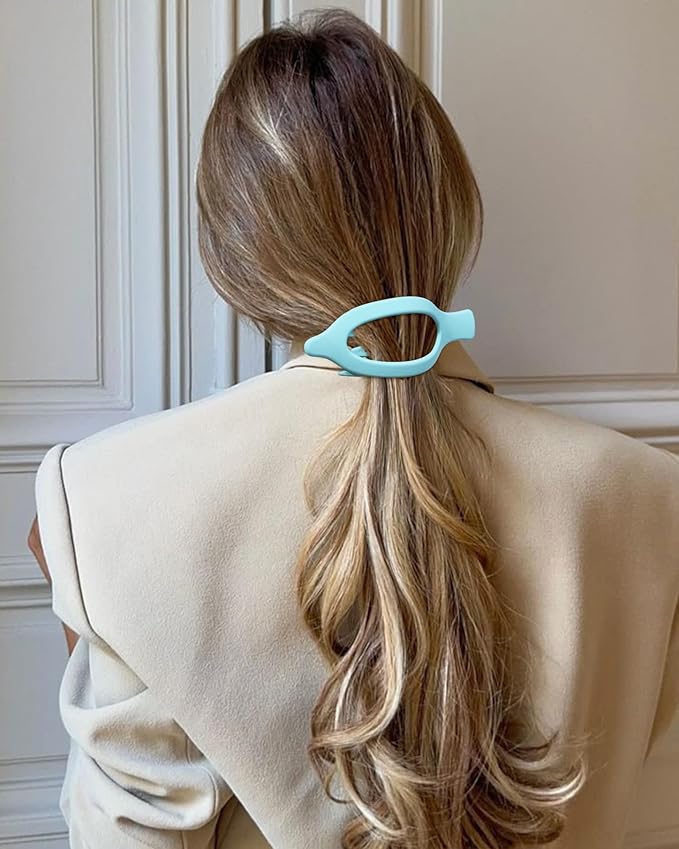 6 PCS French Flat Hair Clips for Women 2 Styles Large Matte Flat Claw Clips Strong Hold No-Slip French Hair Barrettes for Thick Thin Hair(Multicolor 4)