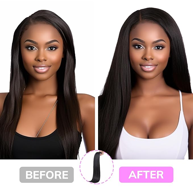 IDN BEAUTY Clip In Hair Extensions Real Human Hair, Straight 14 Inch 120g 7pcs Natural Black Real Virgin Human Hair Clip Ins Real Human Hair Black Women Thick Human Hair Clip In Extensions