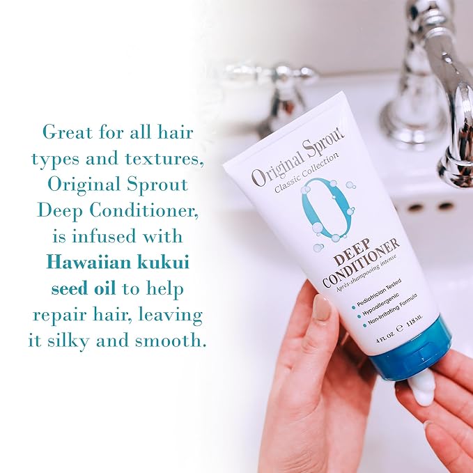 Original Sprout Deep Conditioner for All Hair Types, Vegan Conditioner, 4 oz. Bottle