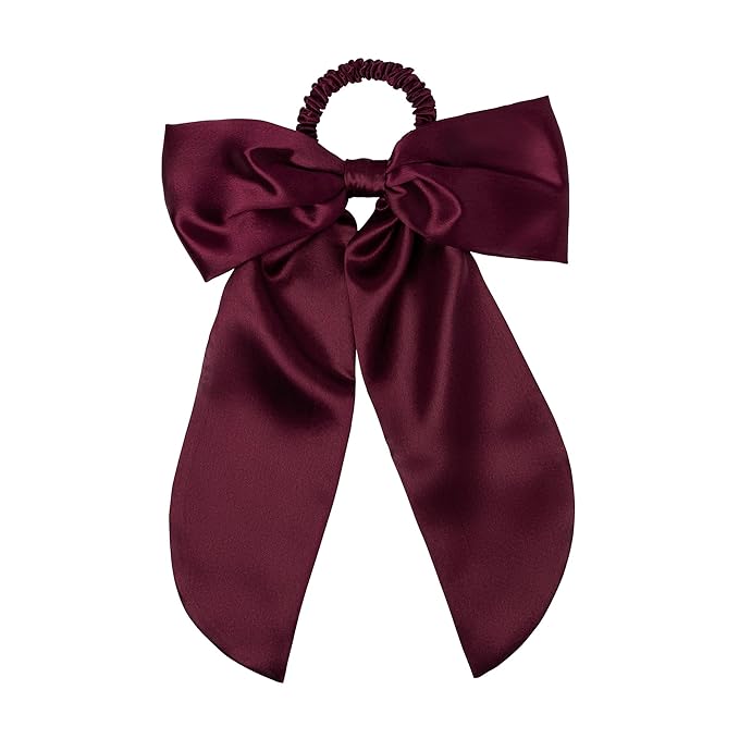 Slip Pure Silk Hair Bow – Crimson – Oversized Mulberry Silk Bow with Built-In Hair Tie – Reduces Breakage, Creases & Frizz – Luxurious Hair Accessory
