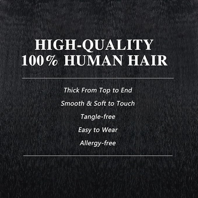 Kinky Straight Clip in Hair Extensions Real Human Hair 2 Pack 240g Seamless Clip in Hair Extensions for Women Full Max with 16Pcs PU Skin Weft 14inch Natural Black