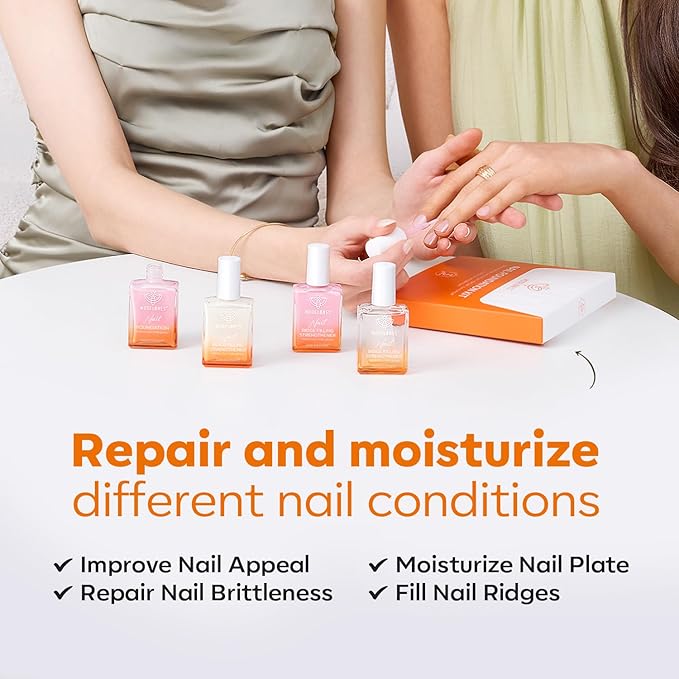 modelones Nail Strengthener Clear Nail Polish strengthener and growth Nail Repair for Damaged Nails Hardener Extra Strong and Growth Natural Nail Care Gifts for Women Concealer Polsih 15ml