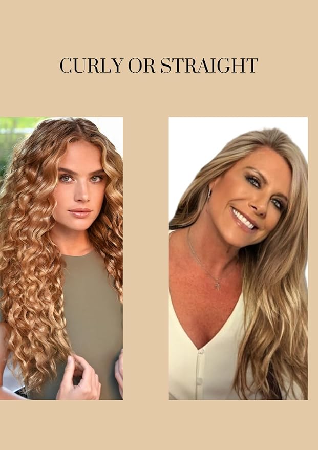 Remy Cuticle Intact Double Drawn Real Human Hair Seamless-Invisible Clip Deep Wave Curl Human Hair Extentions #18 Dark Blonde 22 inch 120g 8 pcs