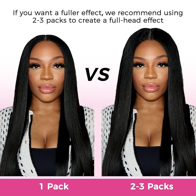 Lashey Invisi Edge Clip in Hair Extensions, 7pcs 110g 20 Inch Natural Black Seamless Clip in Hair Extensions Human Hair Silky Straight Real Remy Human Hair