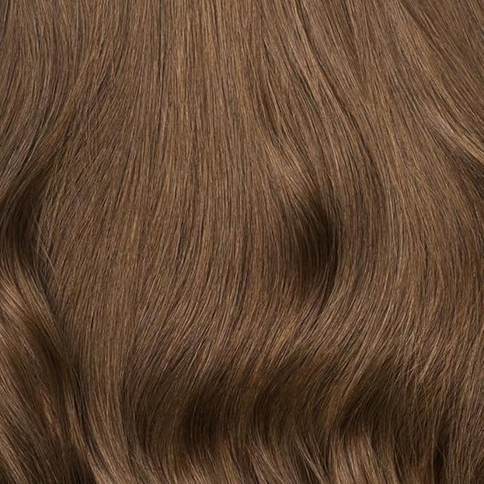 Luxy 100% Remy Human Hair - Seamless Clip-In Hair Extensions - Multi-Dimensional Color for Natural Blending, Adds Volume & Length 50 grams 12" Chestnut Brown Seamless