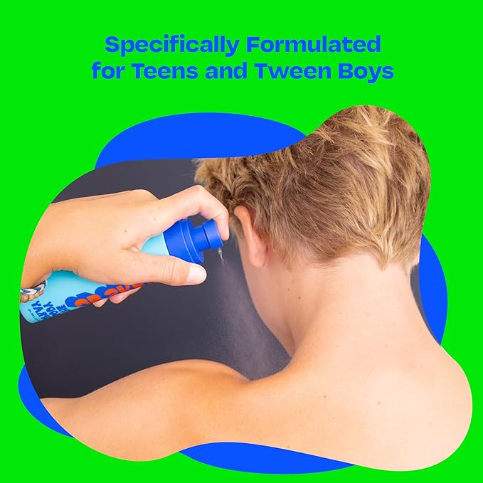 JB SKRUB Body Spray and Body Wash for Teen Boys, Tweens, and Kids with Citrus Scent - Conquer Funk, Banish Smell, and Freshen Up