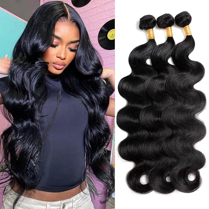 12A Human Hair Bundles 26 28 30Inch Body Wave Bundles Human Hair 100% Unprocessed Brazilian Virgin Weave 3 Bundles Human Hair Extensions Natural Color