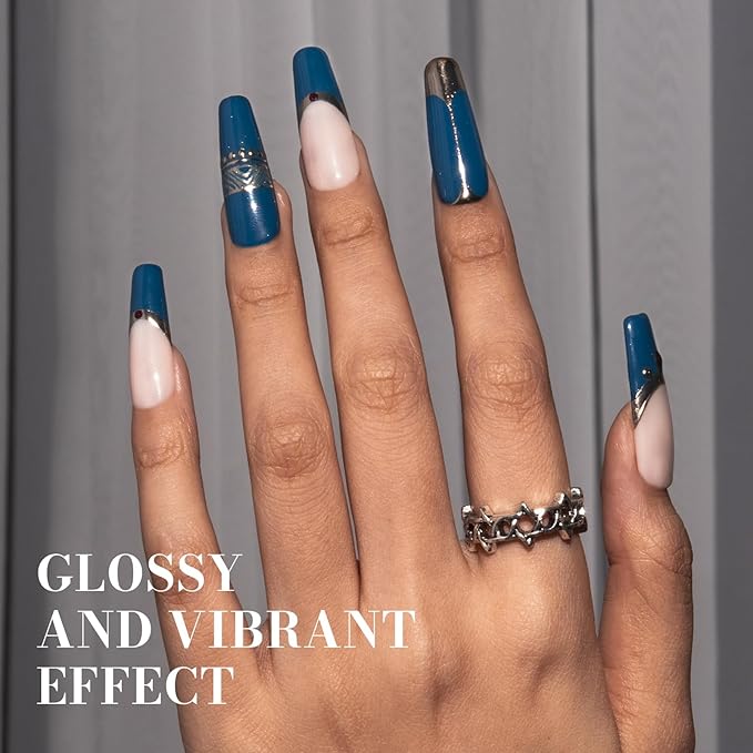 MelodySusie Blue Gel Nail Polish,0.5fl oz Nails Soak Off UV LED Dark Blue Gel Polish Gift for Women Nail Art Manicure Salon DIY Nail Design Decoration at Home-416-A2106