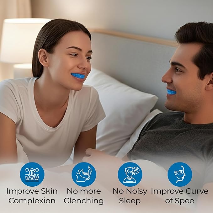 Reviv R1 Mouth Guard For Grinding Teeth At Night | Food-Grade Silicone Night Guard | Bite Guard For Teeth Clenching Nighttime Protection During Sleep For Men & Women As Anti Jaw Clenching (Large Blue)