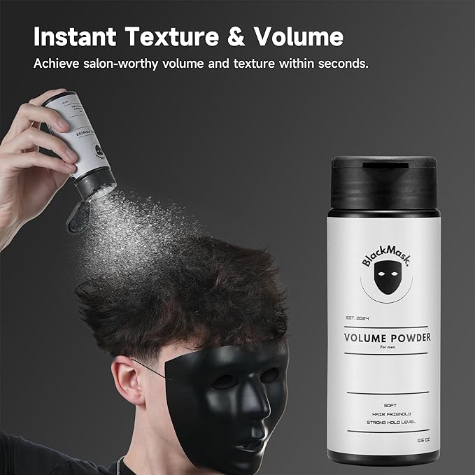 Texture Powder for Men, Easy to Apply - Instantly Adds Texture & Volume, All-Natural Ingredients, Strong Hold, Hair Powder for Men (Pack of 2)