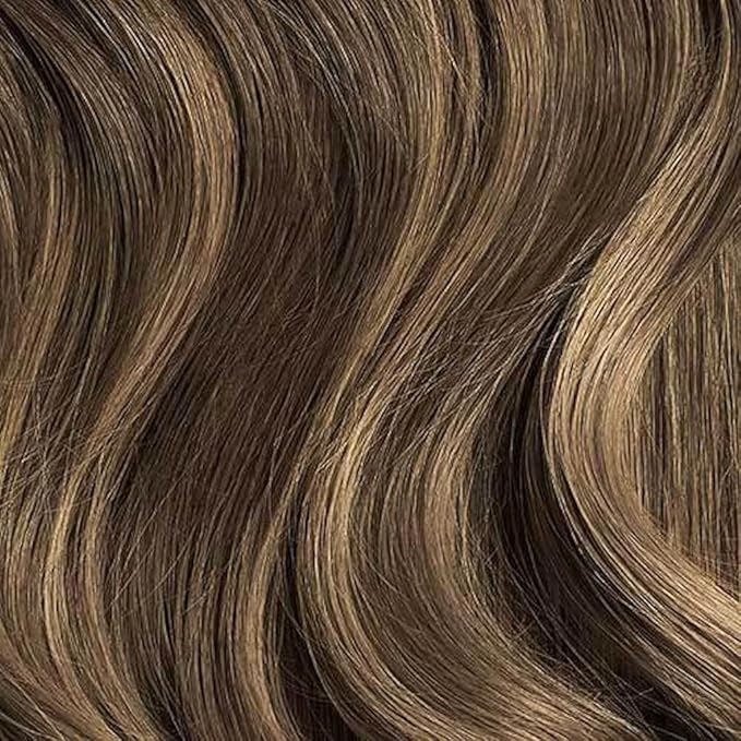 Luxy 100% Remy Human Hair - Seamless Clip-In Hair Extensions - Multi-Dimensional Color for Natural Blending, Adds Volume & Length 50 grams 12" Ash Brown Balayage