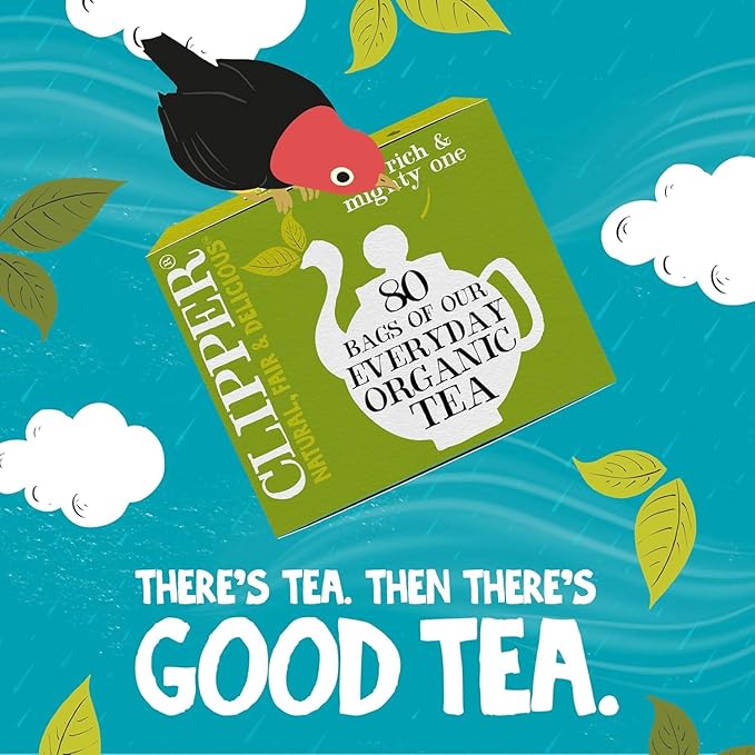 Clipper Tea Organic Fairtrade Everyday - USDA Organic, Non-GMO, Fair Trade, Sustainable Caffeinated British Tea, 4 Pack, 320 Unbleached Tea Bags - New Foil Free 100% recyclable packaging