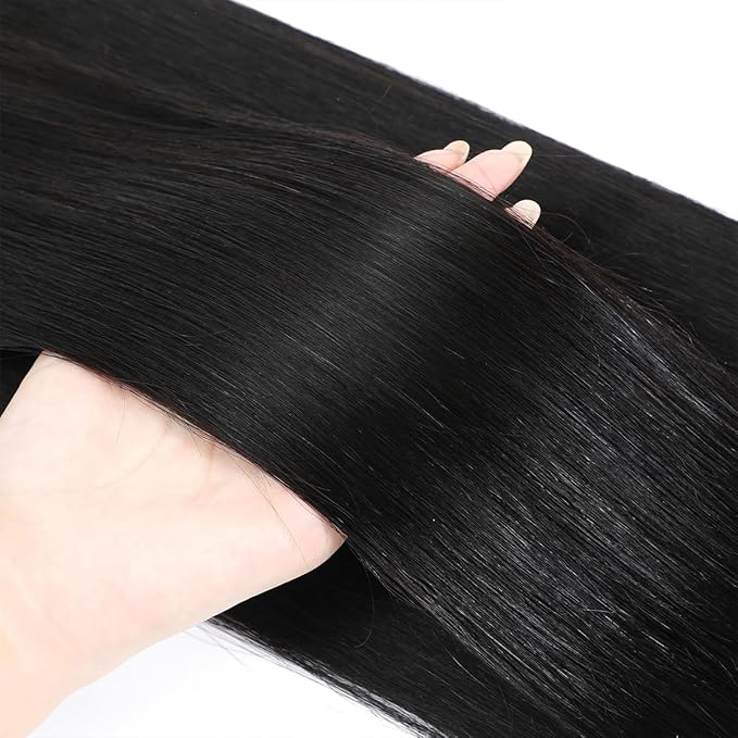 16A Raw Human Hair Bundles 100% Burmese Virgin Straight Bundles Human Hair, Sliky Boutique Extensions, Can Be Dyed and Restyled, Full Ends, Vertical Smooth (Straight 1 Bundle, 26 Inch)