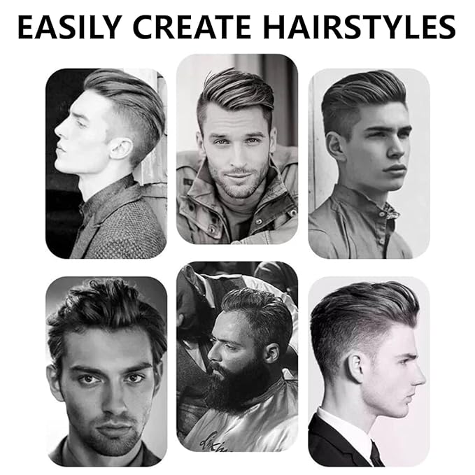 Texture Comb, Voluminous Wide-Toothed Hair Comb, Apparatus Maximum Lift Roots Volume Tool, Barber Wide Fine-Toothed Dual-Purpose Set, ABS Plastic with Textured Grip Tool for Men 1PC (Black)