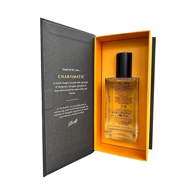 Pecksniff's Mens 100 ml/3.3 fl oz Eau de Toilette Charismatic – Fresh Fougere Cologne with Bergamot, Lime, Lily & Freesia