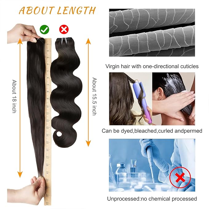 14A Brazilian Body Wave Bundles Human Hair 18 20 22 24 Inch 100% Real Raw Virgin Human Hair Bundles Body Wave 4 Bundles Human Hair Extension Natural Color（18 20 22 24）
