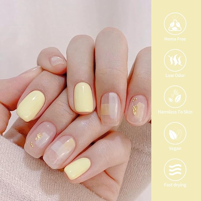 VENALISA Yellow Gel Nail Polish 1 Pcs Pastel Yellow Color Gel Polish UV Soak Off DIY at Home Manicure Salon Nail Art For Girls Women
