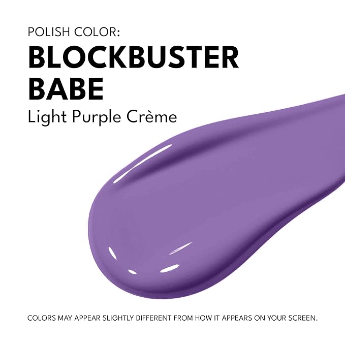 RC Red Carpet Manicure Fortify & Protect Light Purple Crème Gel Polish for Strong, Healthy Nails - Infused with Vitamin A & Biotin - (Blockbuster Babe) Led Nail Gel Color, 0.3 Fl Oz