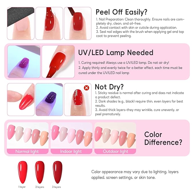 COSCELIA 40pcs Gel Nail Polish Set, 35 Colors Gel Polish with 5 Top Base Coat Red Nude Pink Glitter All Seasons Colors Nail Art Manicure Kit Salon DIY at Home Gifts for Women