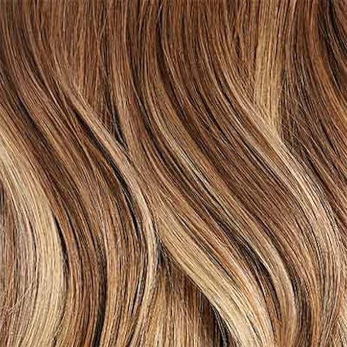 Luxy Hair 24" Chestnut Brown Balayage Classic Clip-In Hair Extensions (240 grams) 100% Remy Human Hair, Natural,Volume, 10-Piece Set, Blends Easily