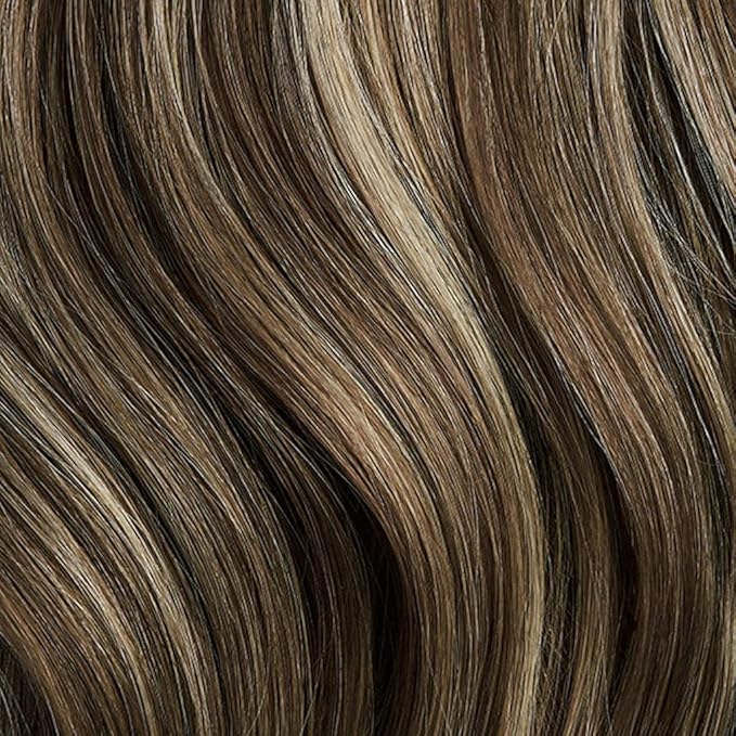 Luxy 100% Remy Human Hair, Classic 160g Clip-In Hair Extensions - 10 Wefts Multi-Dimensional Color for Natural Blending, Adds Volume & Length, Easy Apply & Remove 20" Ash Brown Highlights