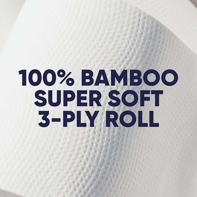 Save Trees Bamboo Toilet Paper -24 Rolls Of Septic Safe Organic Toilet Paper 3-ply, 300 Sheets Per Roll - PFAs Free, FSC Certified, Plastic & Chemical Free - For Home, Boat & RV Use