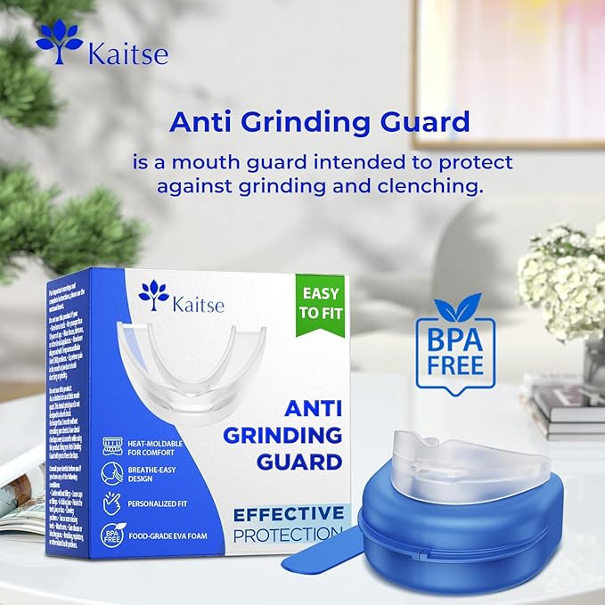 Mouth Guard for Grinding Teeth at Night: Anti-Grinding Guard for Sleeping -Personalized Fit Night Guards - Food-Grade Eva Foam