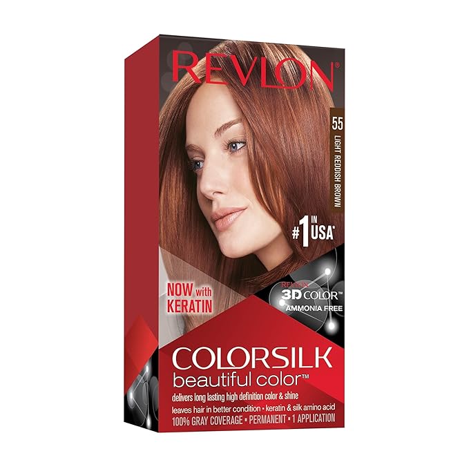 Revlon ColorSilk Hair Color 55 Light Reddish Brown 1 Each