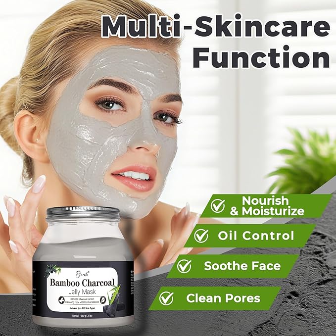 Powder Jelly Mask for Facials Professional, Peel Off Facial Mask for Hydrating & Moisturizing, Christmas Hydrojelly Mask Gifts for Women Men, Home DIY Spa Use for All Skin with Bamboo Charcoal