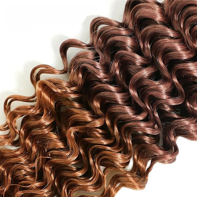 Omber Brown Bundles Human Hair #4 Deep Wave Bundles 26 28 30 inch 3 Tone Black Roots to Brown Bundle