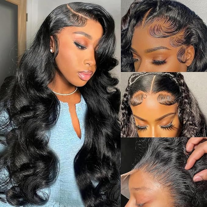 Natural Black Human Hair Wig Body Wave 13x6 Lace Front Wigs Human Hair Wigs For Black Women 26 Inch