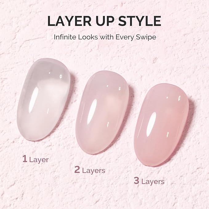 MelodySusie Jeweliver Gel Nail Polish, 0.5Fl.oz Pink Gel Polish Cream Color Soak Off UV LED Light Cure Gift for Women Manicure Nail Art DIY at Home B6615