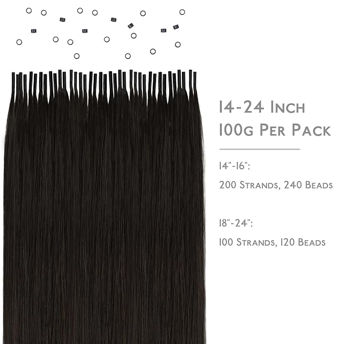 WENNALIFE I Tip Hair Extensions Real Human Hair, 100g 100s 22 Inch Dark Brown Remy Itip Human Hair Extensions Invisible Itips Straight I Tips Cold Fusion Extensions