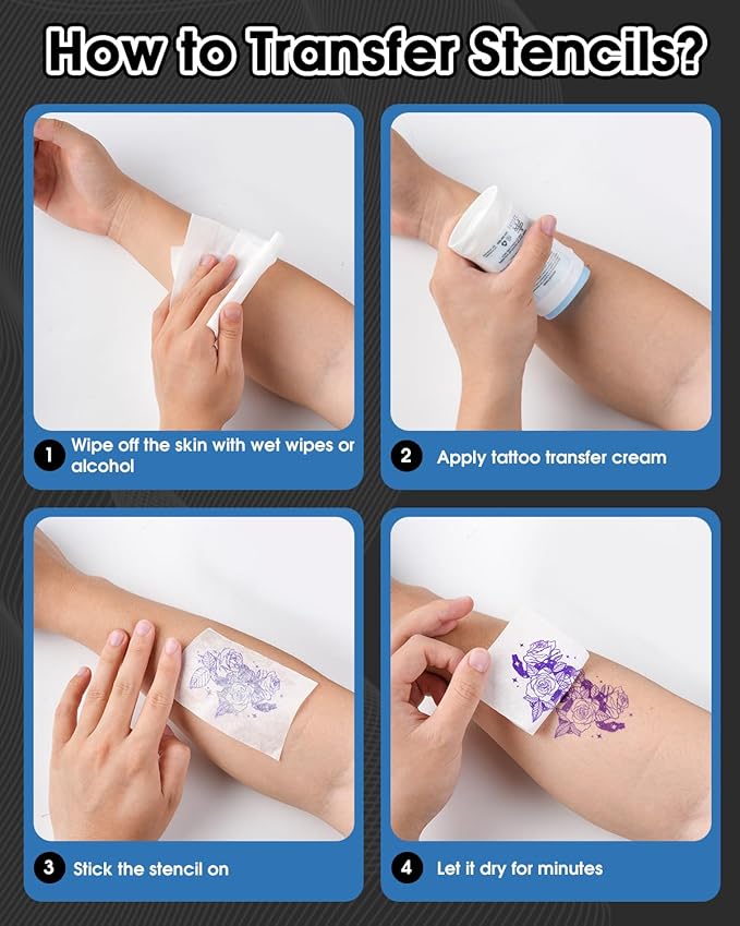 Phomemo Tattoo Stencil Printer, M08F Wireless Thermal Tattoo Printer with 10pcs Transfer Paper, Compatible with Phone/Tablet/PC, Tattoo Supplies for Tattoo Artists & Beginners, Grey