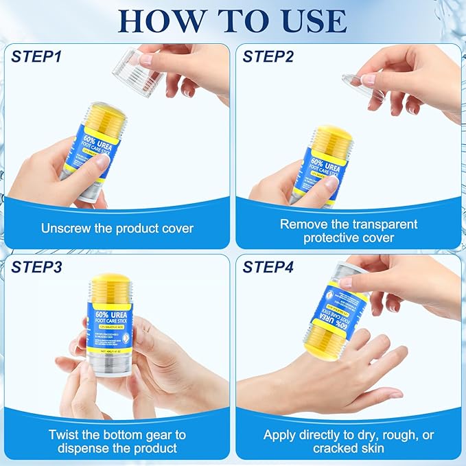 60% Urea & 2% Salicylic Acid Foot Cream for Cracked Heels, Intensive Moisturizing and Anti-Cracking, Repairs Dry and Rough Skin, Fast Absorbing, Callus Remover for Feet, Hands, Knees, Elbows (2)