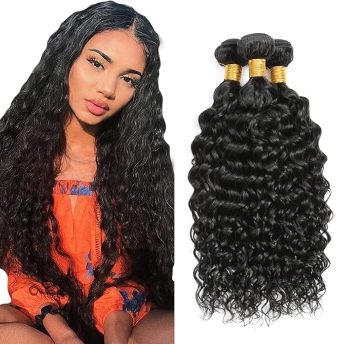 26 28 30 inch #1B Kinky Curly Bundles Wet and Wavy Bundles Human Hair Curly Wave Human Hair Weave Bundle