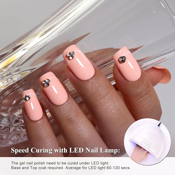Imtiti Nude Gel Nail Polish, 1Pcs Nude Soak Off UV LED Gel Polish, Long Lasting, Nail Art Manicure Salon DIY at Home for Spring and Summer (0.34 Fl Oz-988)
