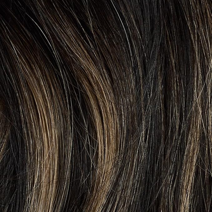Luxy 100% Remy Human Hair - Seamless Clip-In Hair Extensions - Multi-Dimensional Color for Natural Blending, Adds Volume & Length 50 grams 12" Off Black Bronde
